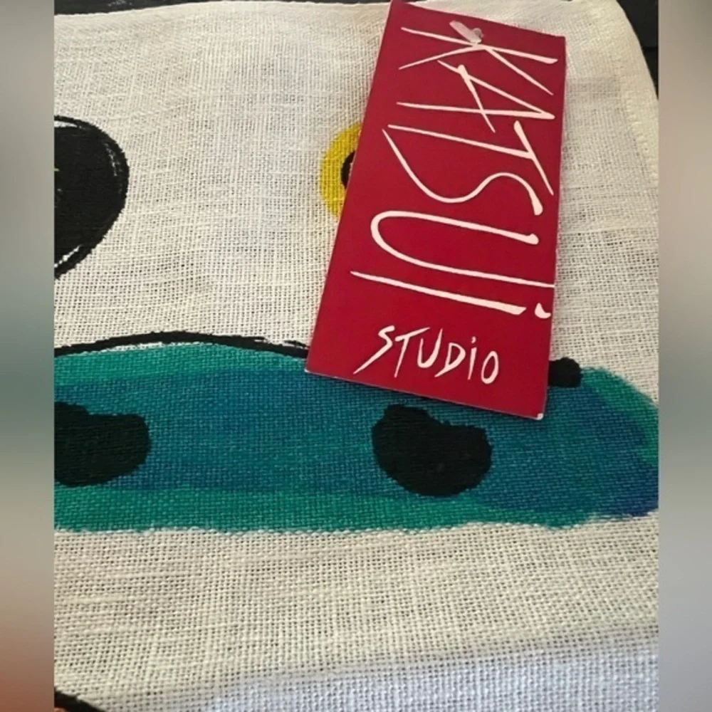 Katsui Australian Roo Tea Towel Hand Painted‎ NWT.